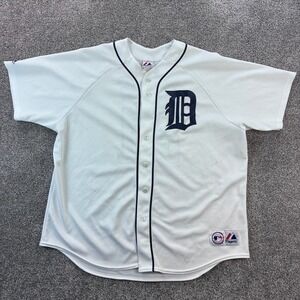 Vintage Majestic Detroit Tigers Baseball Jersey Mens 2XL Dontrelle Willis #21